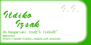 ildiko izsak business card